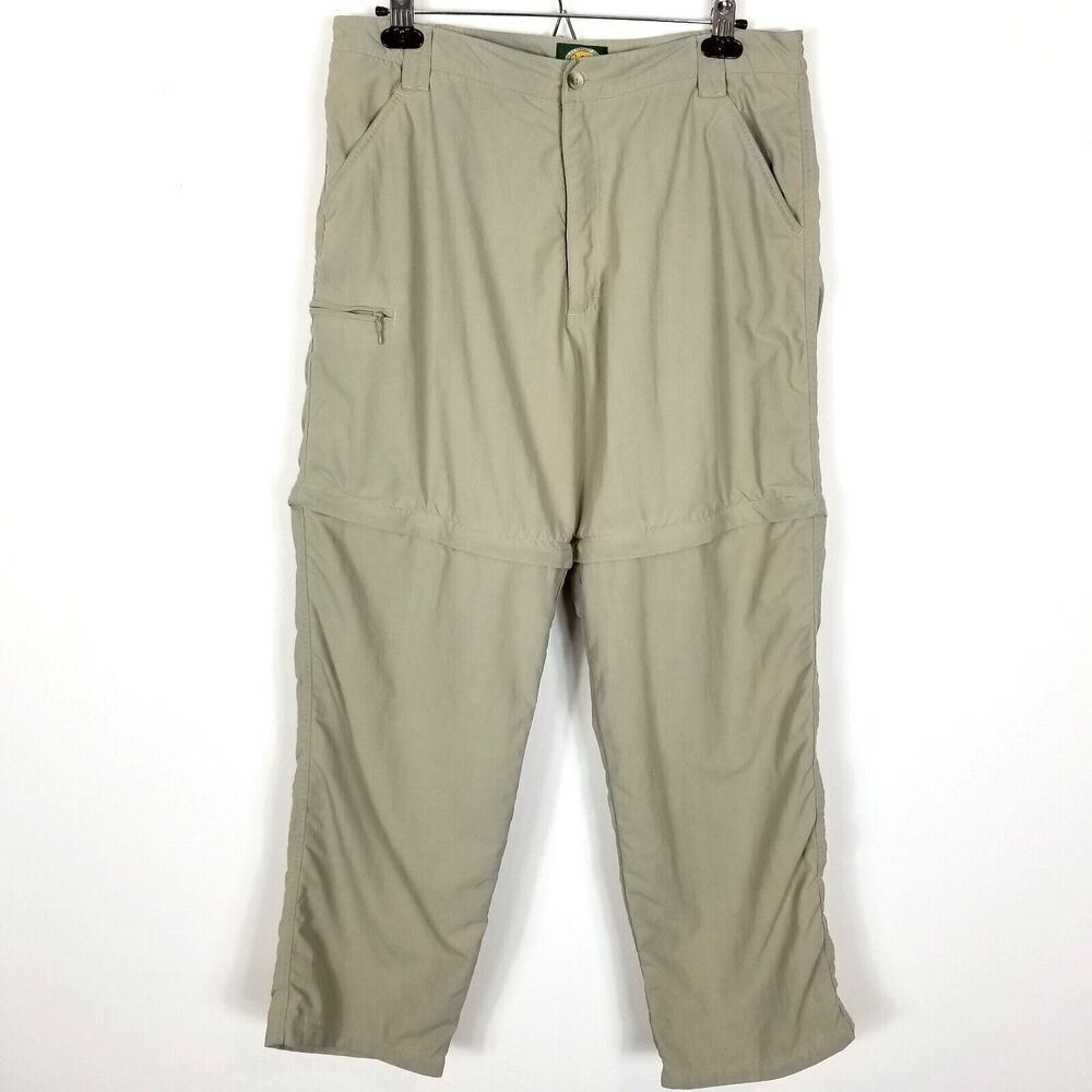 Cabela's Women Reversible Hiking Pants Shorts Size 16 Reg Tan Outdoor